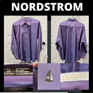 Nordstrom NWOT wrinkle free cotton organic cotton blend button down dress shirt